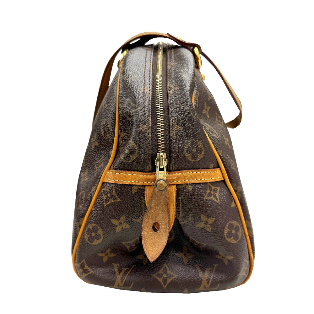 Louis Vuitton Monogram Handbag Bag Boston Montorgueil Brown